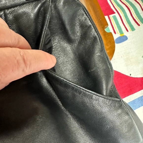 Vintage Lord & Taylor Calf Skin Leather Pants - Picture 5 of 6